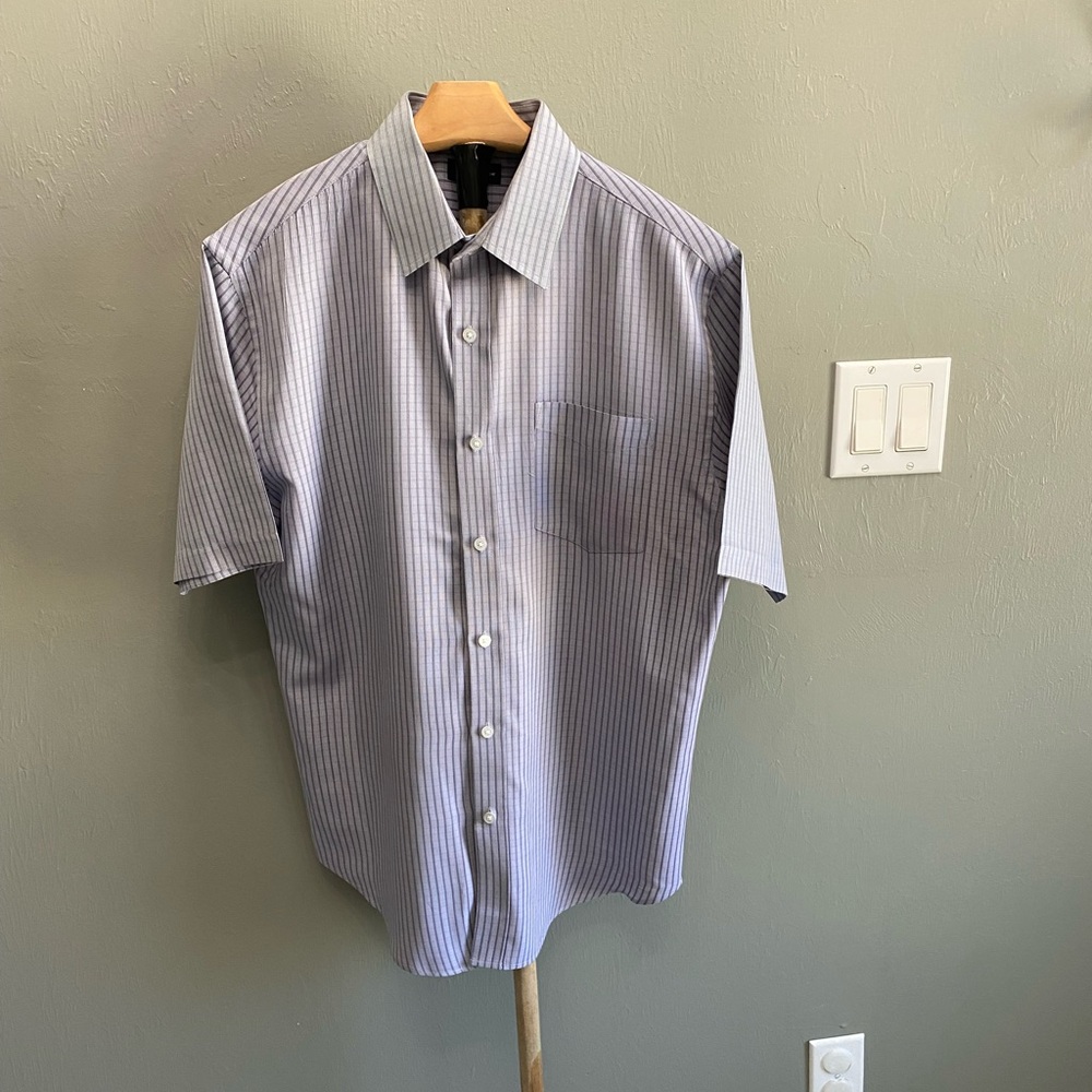 Croft &‎ Barrow Blue Striped Button Down Shirt